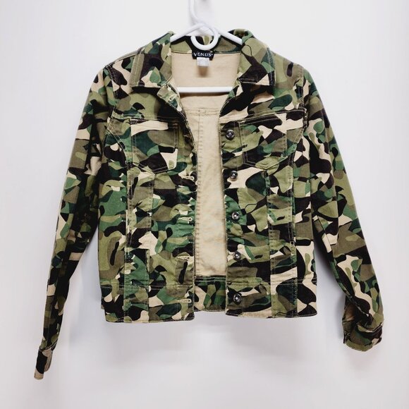 Venus Denim jacket Women's Camouflage Button-Up Size S - Picture 9 of 9